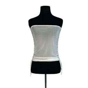 Wild Fable white sheer strapless cover up top size XS